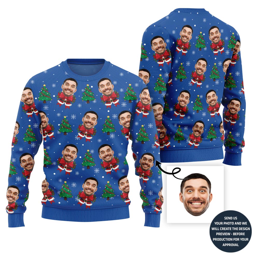 Lovely Custom Face Ugly Christmas Sweater