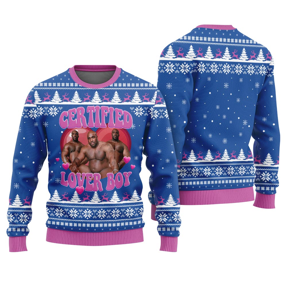 Lover Boy Barry Wood Hilarious Ugly Christmas Sweaters