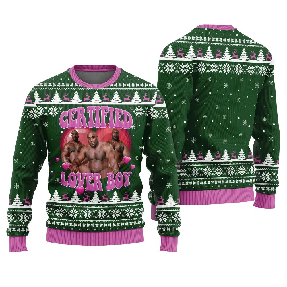 Lover Boy Barry Wood Hilarious Ugly Christmas Sweaters