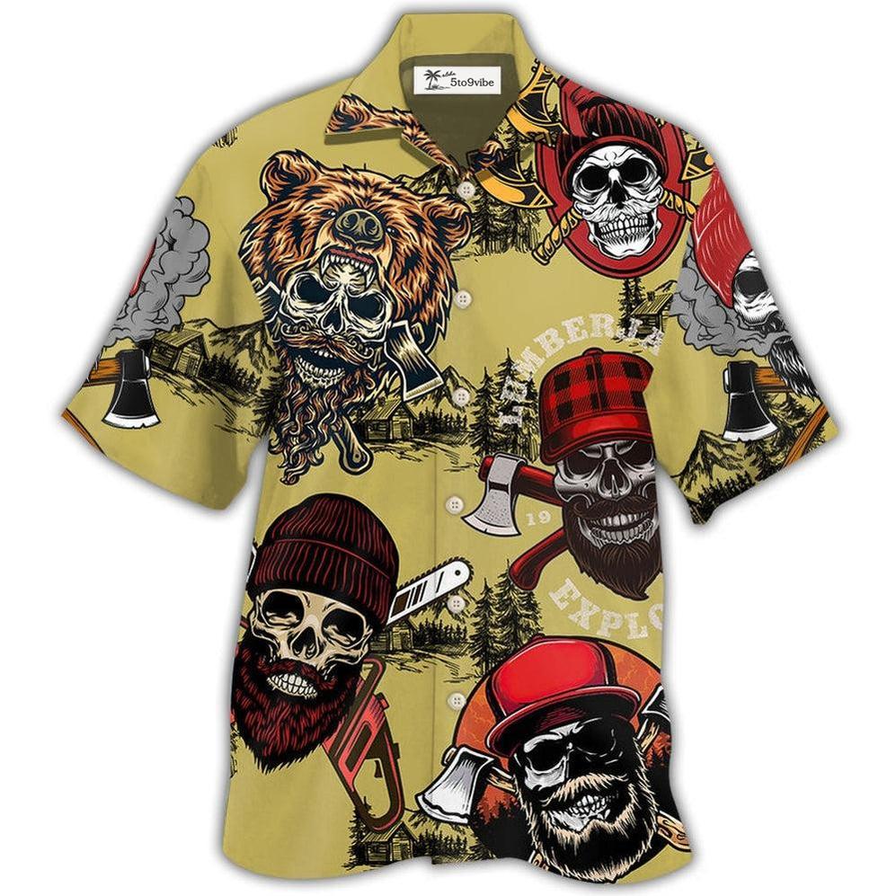 Hawaiian Shirt / Adults / S Lumberjack Skull Cool Style - Hawaiian Shirt 