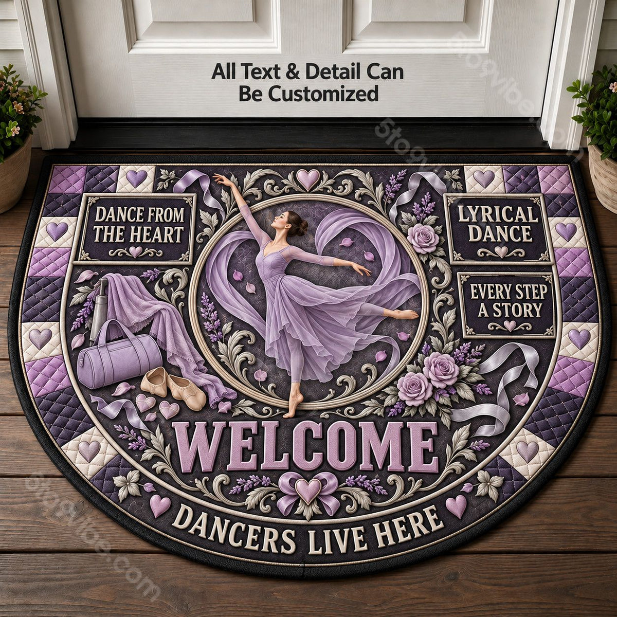 Lyrical Dance Personalized Half Round Mat | 5To9Vibe