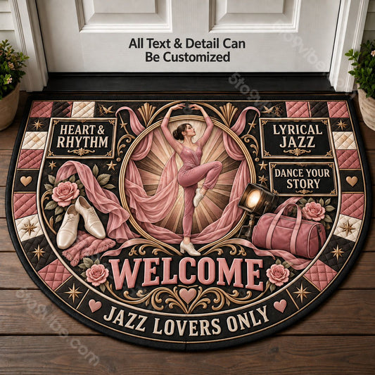 Lyrical Jazz Personalized Half Round Mat | 5To9Vibe