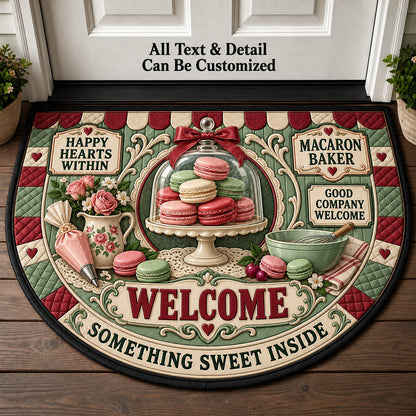 Macaron Baker Personalized Half Round Mat | 5To9Vibe
