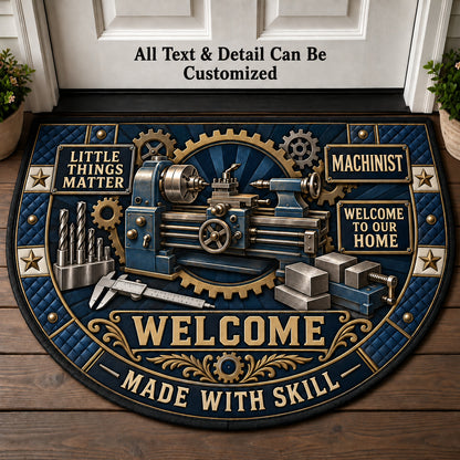 Machinist Personalized Half Round Mat | 5To9Vibe