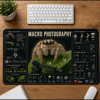 Macro Photography Creative Reference Guide Desk Mat | 5To9Vibe