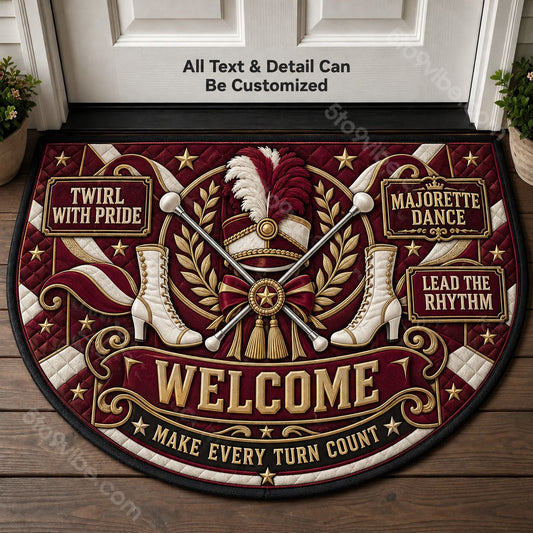 Majorette Dance Personalized Half Round Mat | 5To9Vibe