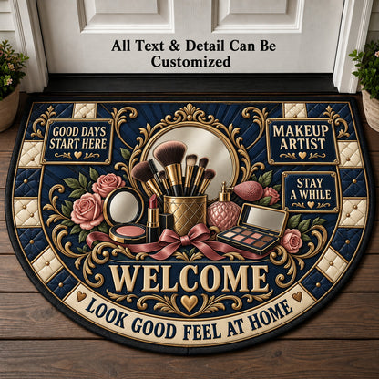 Makeup Artist Personalized Half Round Mat | 5To9Vibe
