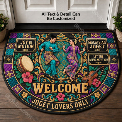 Malaysian Joget Personalized Half Round Mat | 5To9Vibe