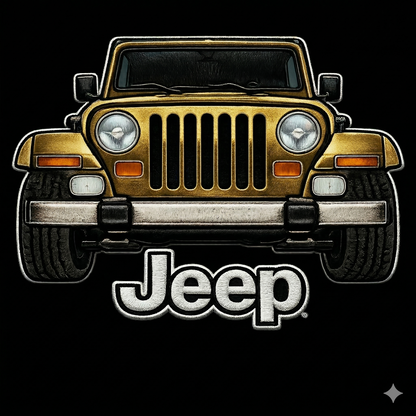 Sudadera prémium unisex Jeep bordada con cremallera de cuarto, suéter con cremallera de cuarto inspirado