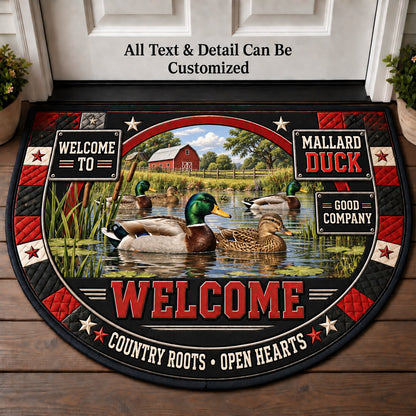 Mallard Duck Personalized Half Round Mat | 5To9Vibe