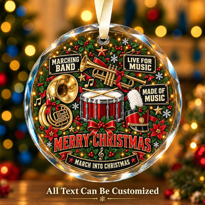 Marching Band Personalized Glass Ornament | 5To9Vibe