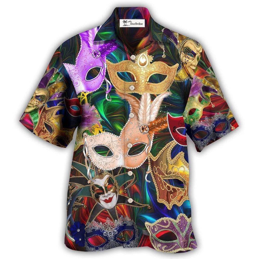 Hawaiian Shirt / Adults / S Mardi Gras Feather Party - Hawaiian Shirt 
