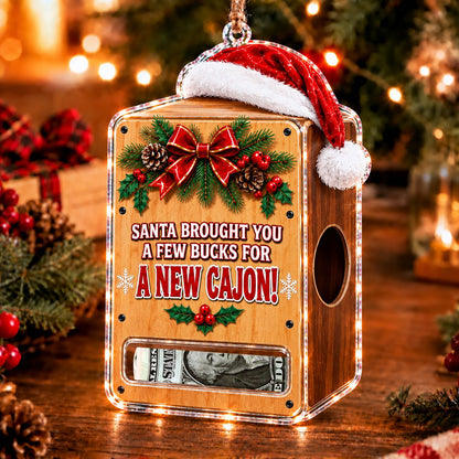 Marimba Christmas money holder ornament