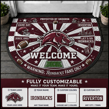 Maroon / White