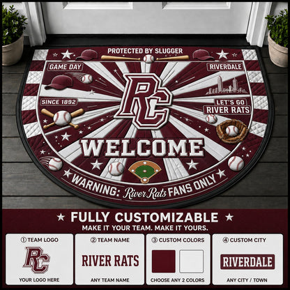 Maroon / White