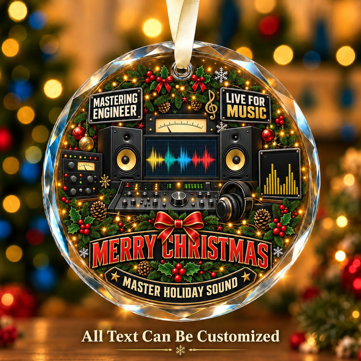 Mastering Engineer Personalized Glass Ornament | 5To9Vibe