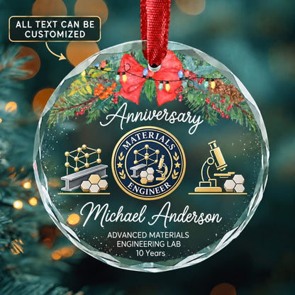 Materials Engineers Personalized Glass Ornament | 5To9Vibe