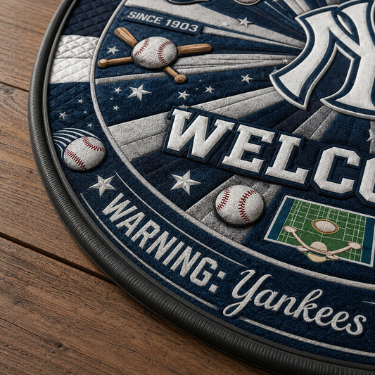 Baseball All Teams Custom Quilted Print Premium Welcome Mat – Personalized Baseball Doormat
