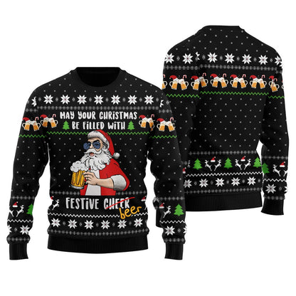 May Your Christmas Be Filled With Festive Beer Women's Ugly Sweater
