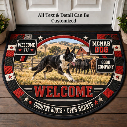 McNab Dog Personalized Half Round Mat | 5To9Vibe