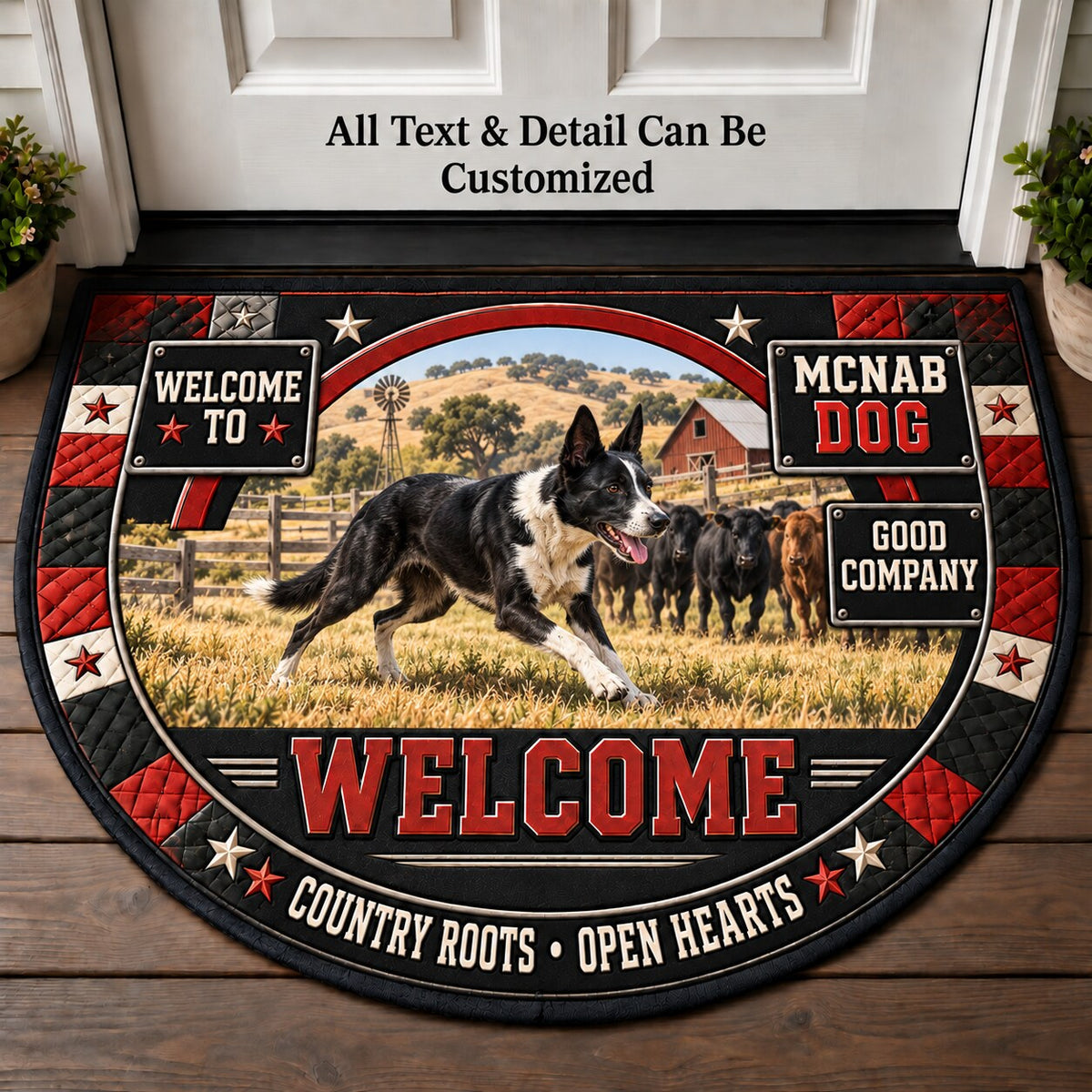 McNab Dog Personalized Half Round Mat | 5To9Vibe
