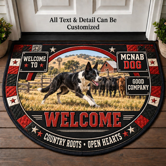 McNab Dog Personalized Half Round Mat | 5To9Vibe