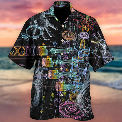 Mechanic Fantastic Neon Style - Hawaiian Shirt 