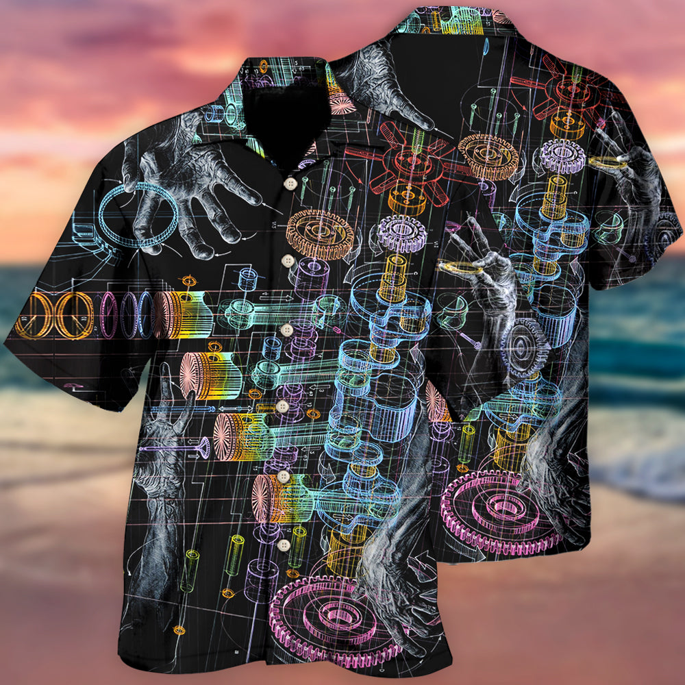 Mechanic Fantastic Neon Style - Hawaiian Shirt 