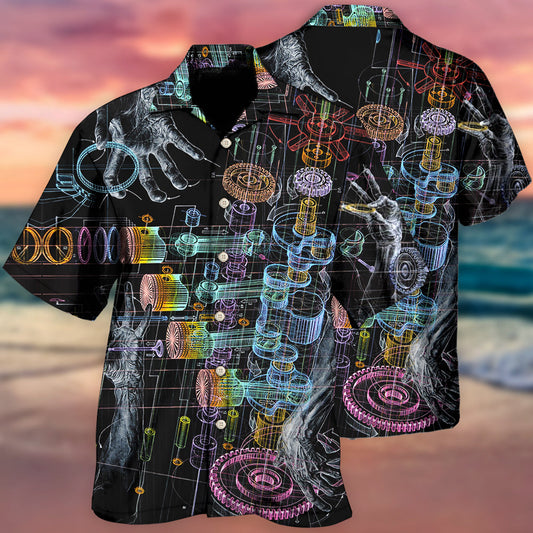 Mechanic Fantastic Neon Style - Hawaiian Shirt 