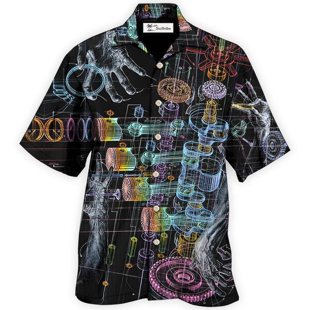 Hawaiian Shirt / Adults / S Mechanic Fantastic Neon Style - Hawaiian Shirt 