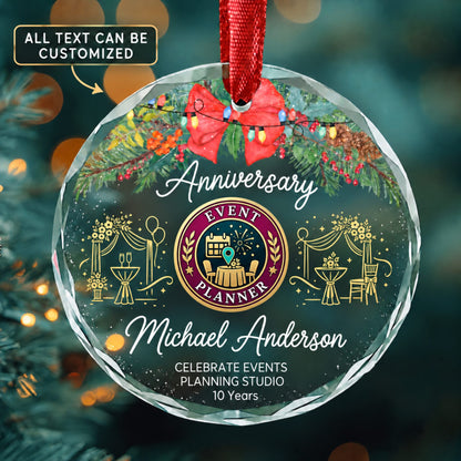 Meeting Convention and Event Planners Personalized Glass Ornament | 5To9Vibe