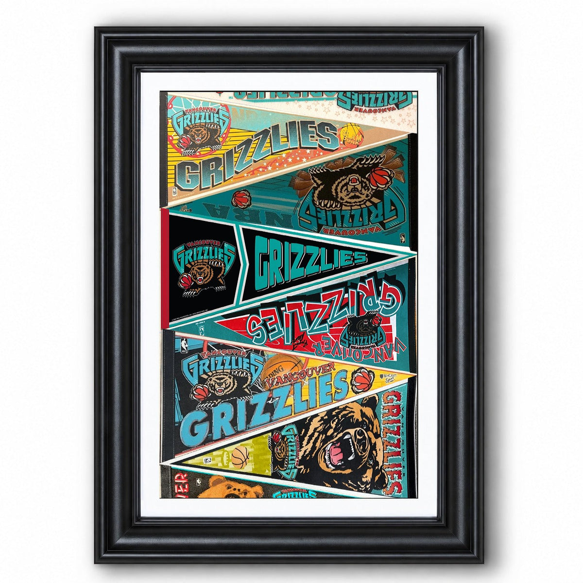 All Basketball Teams Vintage Pennant Anniversary For Fans No Frame Vertical Poster - 5to9vibe