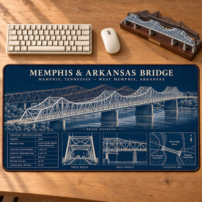 American Iconic Bridges Collection Desk Mat Mouse Pad Trending - 5to9vibe