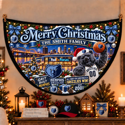 All Basketball Teams Personalized Christmas Night Bunting Flag - 5to9vibe