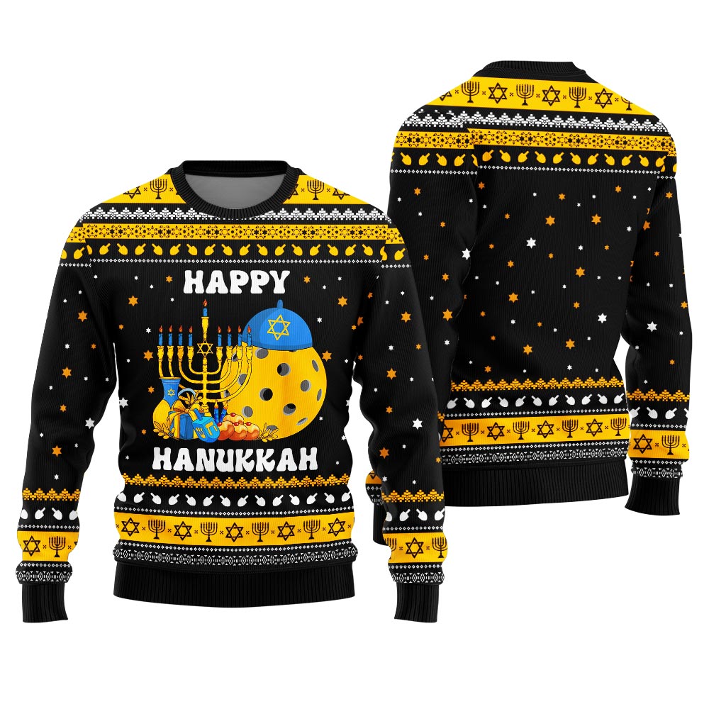 Funny Jewish Pickleball Ball Ugly Sweater