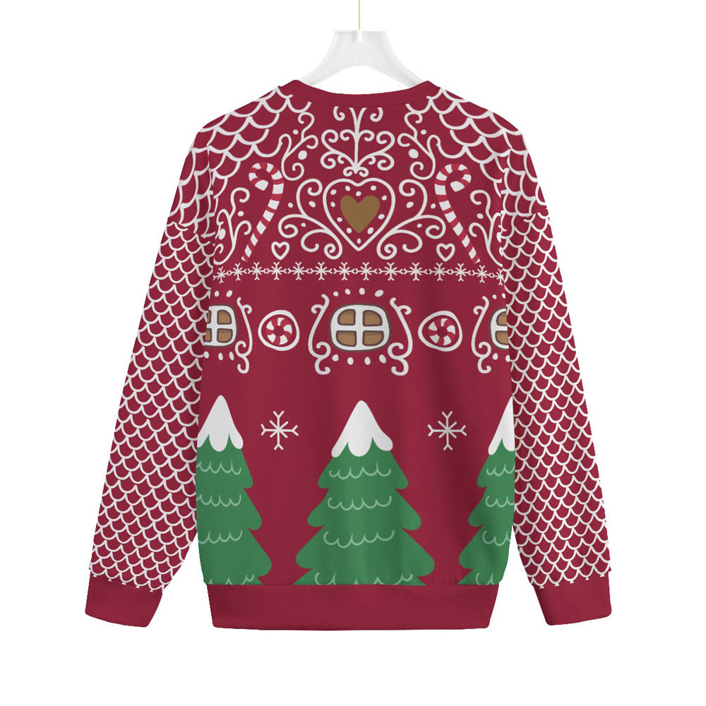 Men's Gingerbread House Plus Size Ugly Sweater