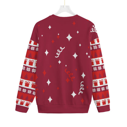 Men's Plus Size Ugly Sweater Christmas Cow | Men's Oversized Sweater