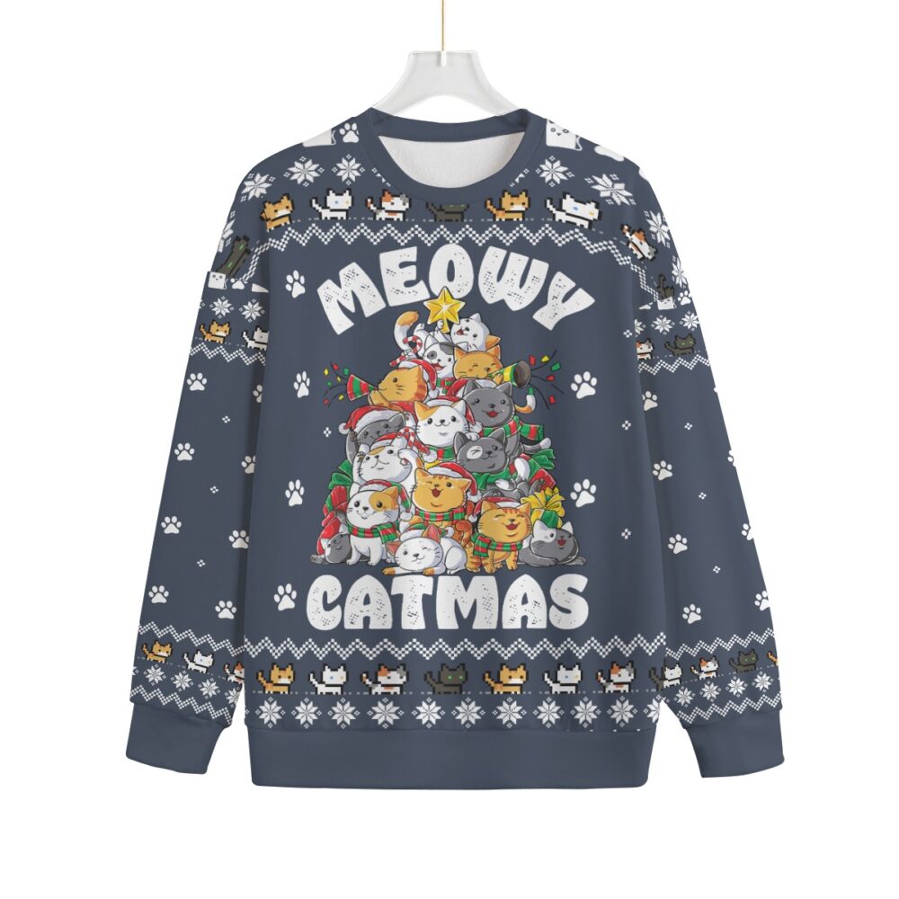 Meowy Catmas Plus Size Ugly Christmas Sweater