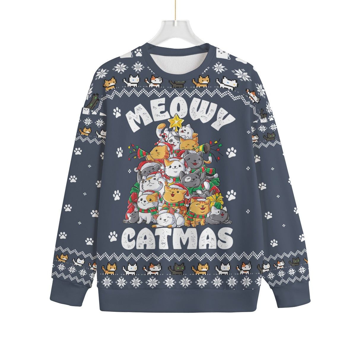 Meowy Catmas Plus Size Ugly Christmas Sweater