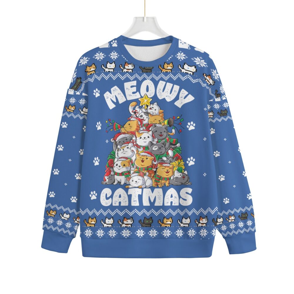 Meowy Catmas Plus Size Ugly Christmas Sweater