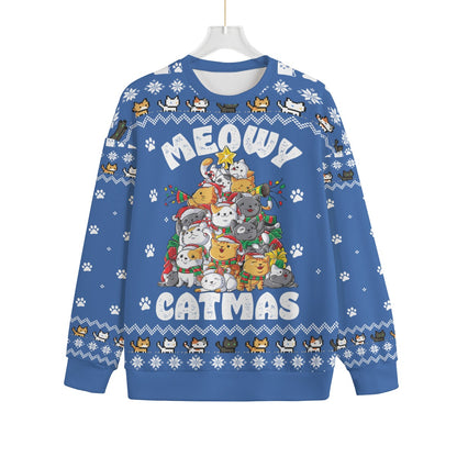 Meowy Catmas Plus Size Ugly Christmas Sweater