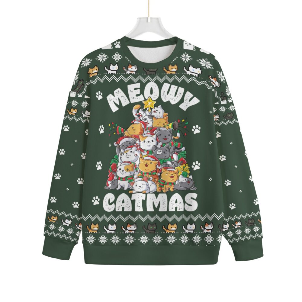 Meowy Catmas Plus Size Ugly Christmas Sweater