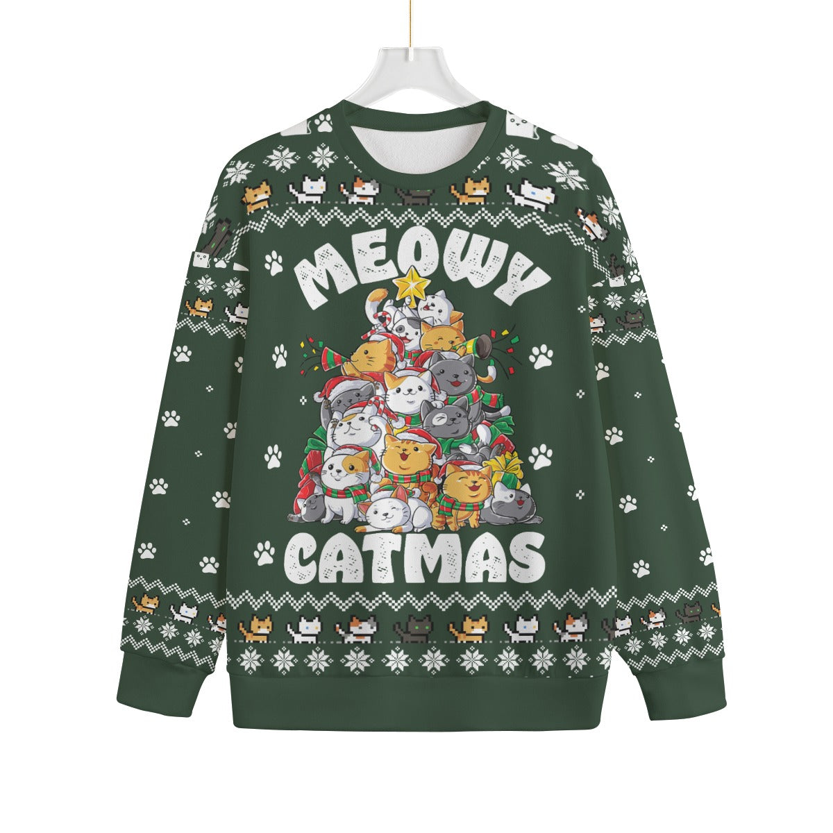 Meowy Catmas Plus Size Ugly Christmas Sweater
