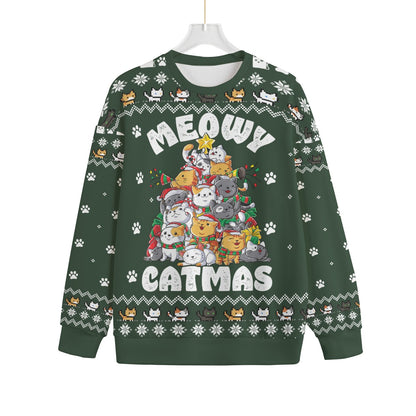 Meowy Catmas Plus Size Ugly Christmas Sweater