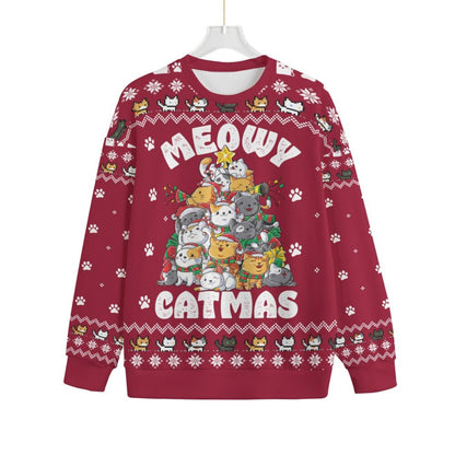 Meowy Catmas Plus Size Ugly Christmas Sweater
