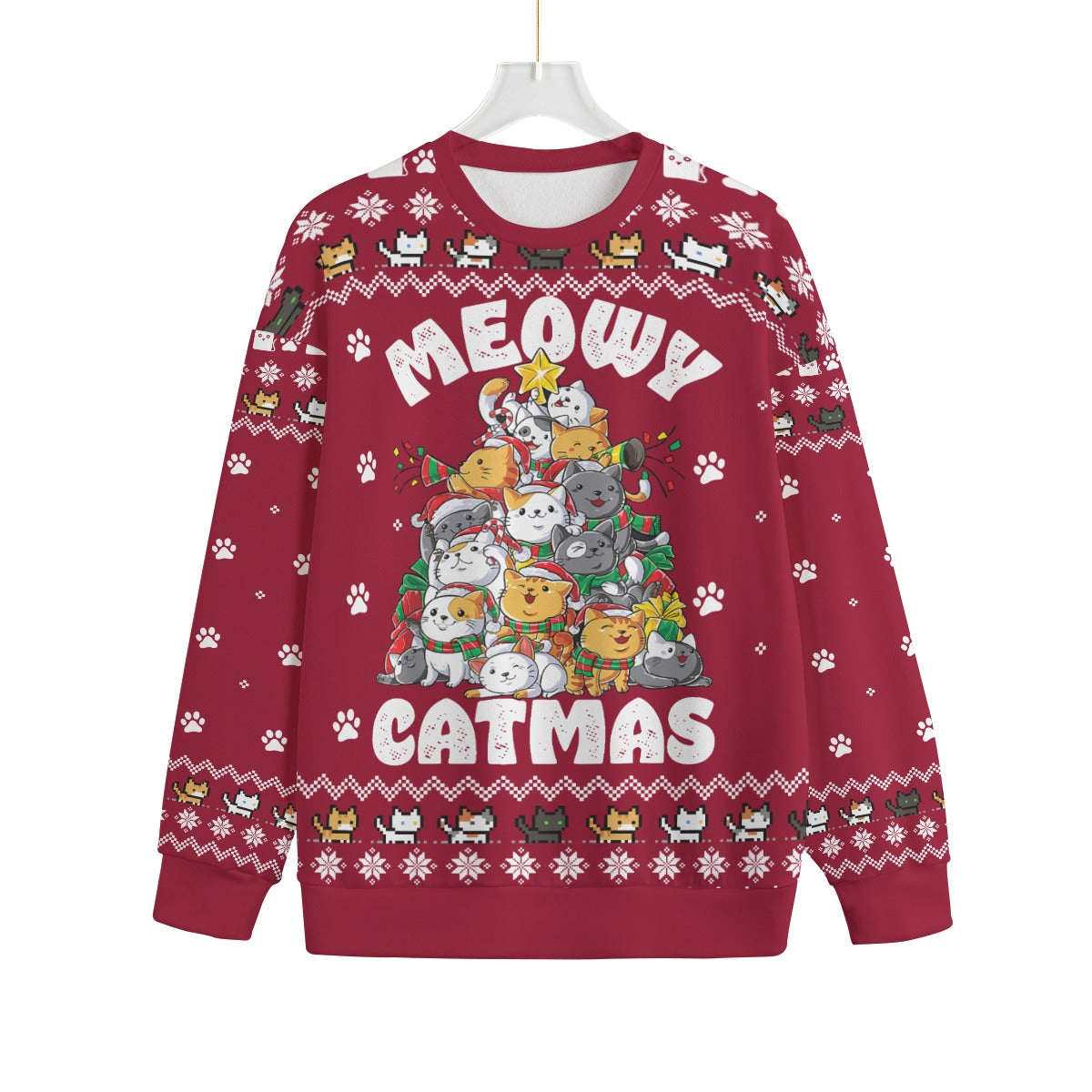 Meowy Catmas Plus Size Ugly Christmas Sweater