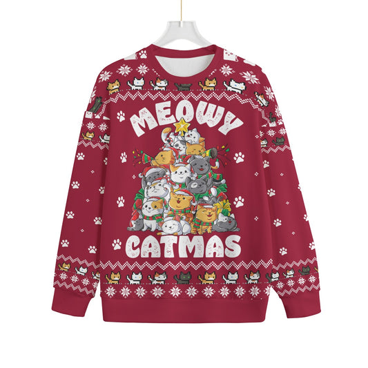 Meowy Catmas Plus Size Ugly Christmas Sweater