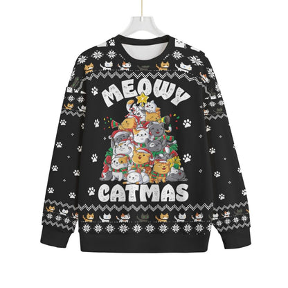 Meowy Catmas Plus Size Ugly Christmas Sweater