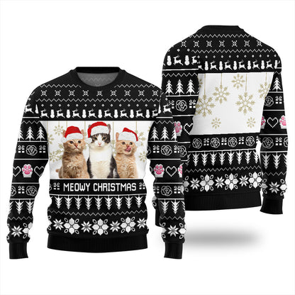Meowy Christmas Custom Pet Ugly Christmas Sweater