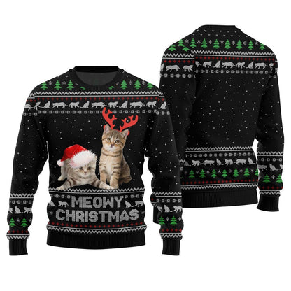 Meowy Christmas Custom Pet Ugly Sweater